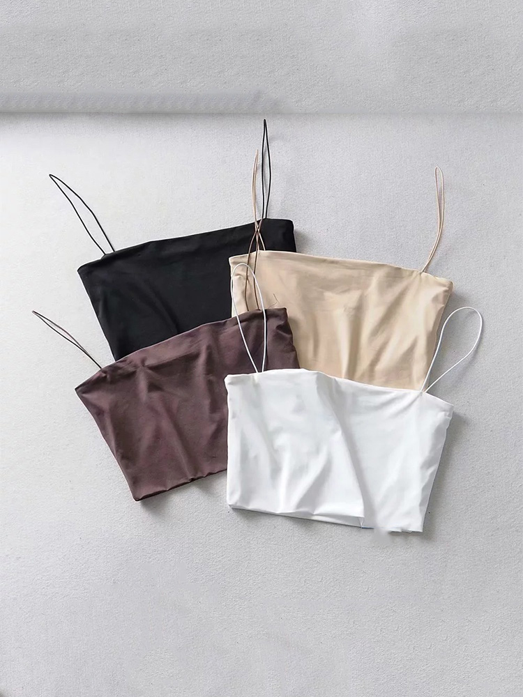 Tank Top Ribbed - Atasan Crop Wanita Musim Panas 2022