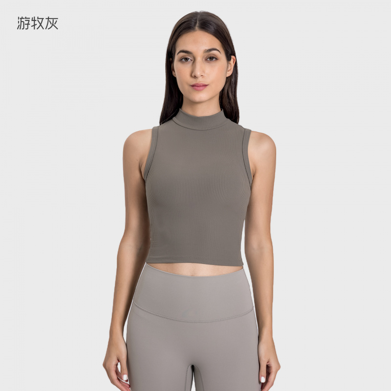 Tank Top Yoga Wanita Berkerah  - Tank Top Ribbed ulasan dan harga