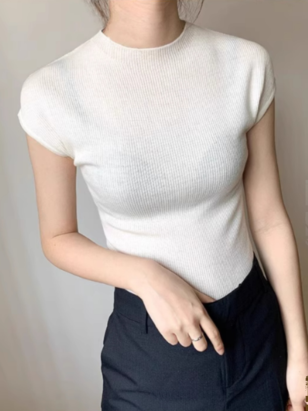Kaus Lengan Pendek Rajutan Sut - Base Layer Top ulasan dan harga