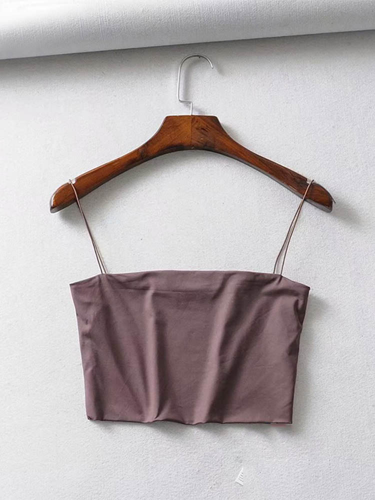 Atasan Crop Wanita Musim Panas - Tank Top Ribbed ulasan dan harga