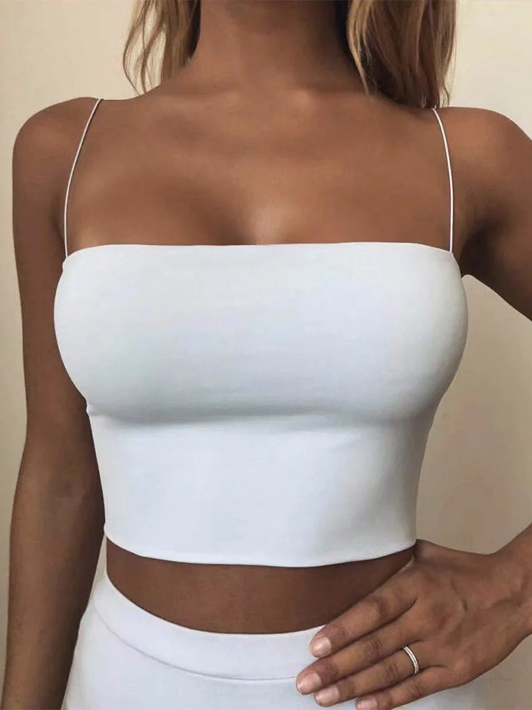 Atasan Crop Wanita Musim Panas - Tank Top Ribbed ulasan dan harga